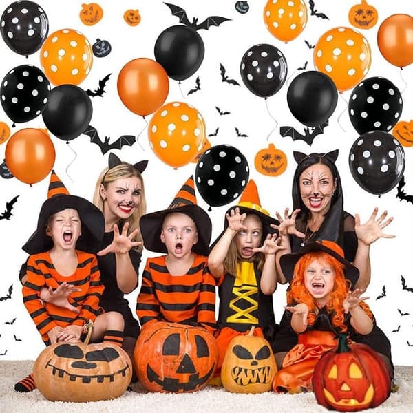 Uppblåsbart dekorationsset för Halloween-fest