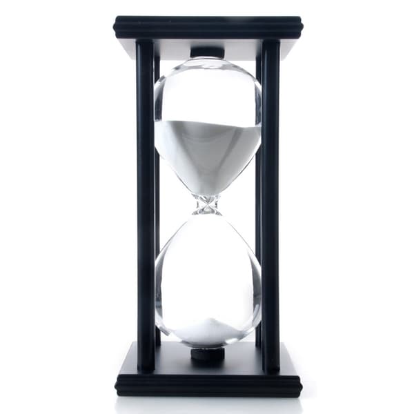 60 Minutters Timeglass, Sandtimer i Tre White