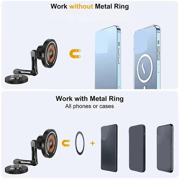 Magnetisk Trådløs Oplader Biltelefonholder