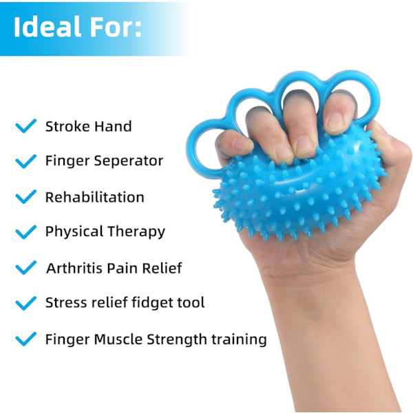 Handträningsboll Fingerterapiboll - Greppförstärkning, Förbättra Flexibilitet, Motståndstränare för Hand