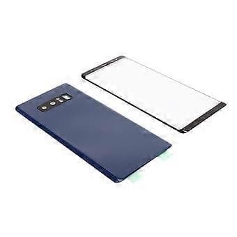 Udskiftningssæt til bagglasdæksel til Samsung Galaxy Note 8 Front Ydre Skærm Glasdæksel Reparationssæt Blå