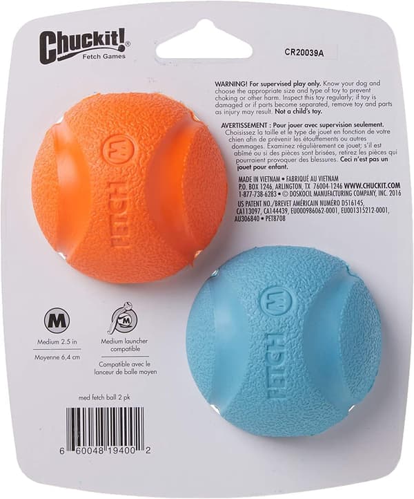 Hundelegetøj Kastebold 2 Stk. 6 cm Størrelse M