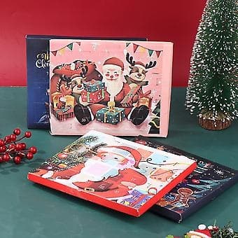 Adventskalender 2022 med Blind Box Överraskningsleksaksbil Barnpresent (Mönster 2)