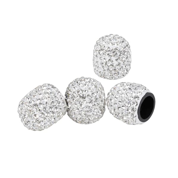 4-pack kristall strass däckventilhattar, hjuldäckventil, damm