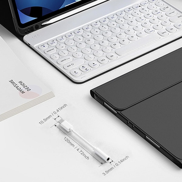 2 USB C till 3,5 mm Jack Adaptrar, Typ C till Hörlurs Aux Adapter, Aux till USB C Hörlursadapter