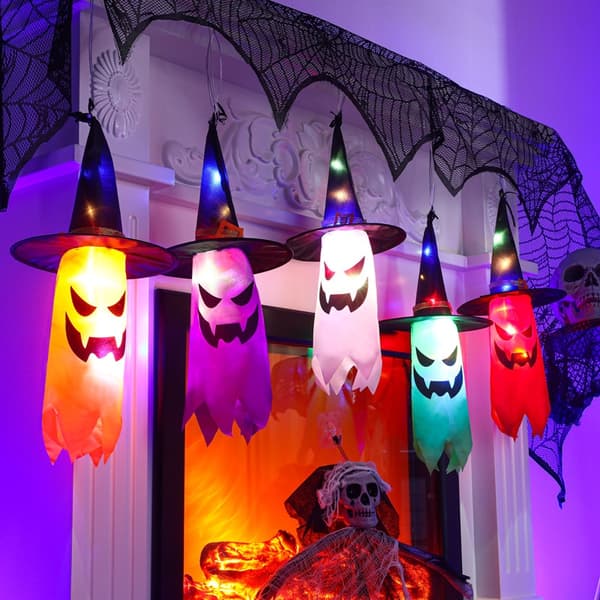 Halloween-belysning, 3,5 meter batteridriven 5 LED Halloween-dekoration