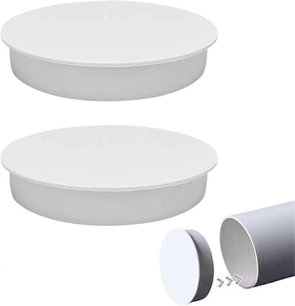 Dele 100 mm ventilationsrørdæksel, PVC-muffeprop til afløbsrør, plastventilationsrørhætte til luftsystem for at forhindre lugt