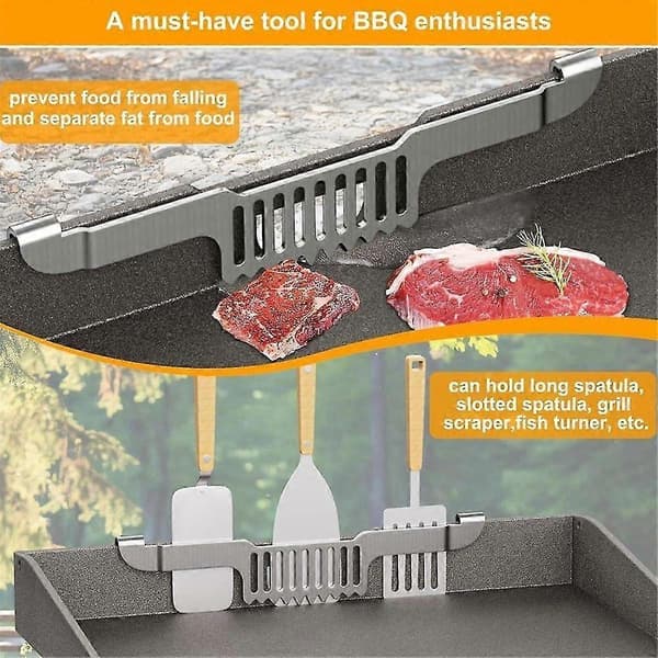 Greaselåge Spatelholder til Bageplade Fedtfælde Grill Mad Mesh Skærm Blok Stativ Bageplade Adgang jn