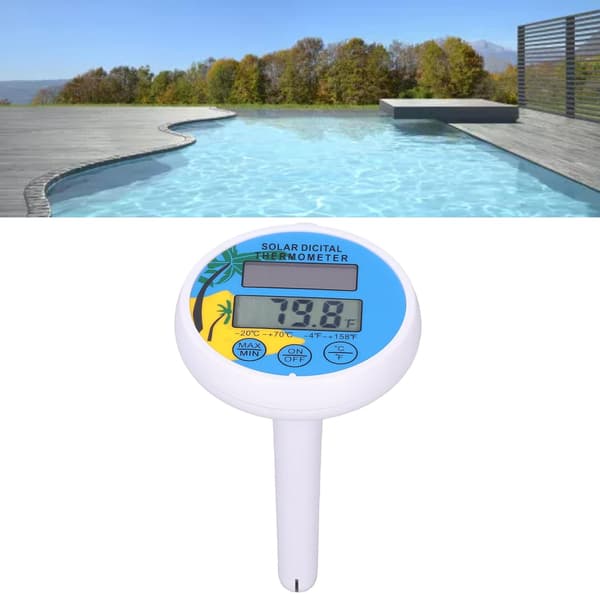 Solcelle pooltermometre, vandtermometre, flydende pooltermometre, elektroniske solcelletermometre, termometre til spabade og pools
