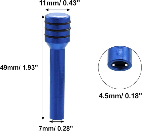 4 st Bildörrlåsknoppar, Innerdörrlåsknopp i Aluminiumlegering, Blå Blue