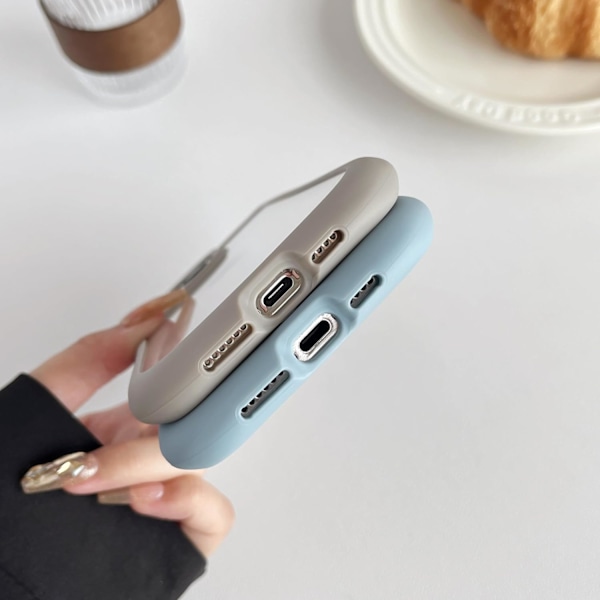 Sött Kattöron Transparent Mobilskal Kompatibelt med iPhone Skal (Svart, iPhone 15 Pro Max) Black