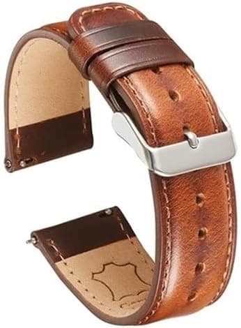 Ægte læder urrem quick release brun armbånd ægte læder urrem - 22mm