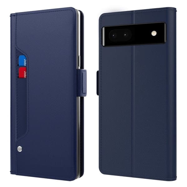 Stilig Google Pixel 6a-deksel med sminkespeil - Blå Blue blue