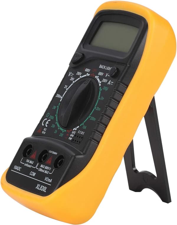 Digital multimeter, el-/spänningstestare, voltmeter, amperemeter, ohmmeter, AC/DC-spänningstestare, DC-strömmotståndsdiodtestare
