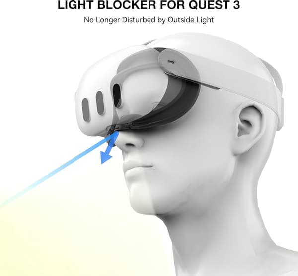 VR Silikon Ansiktsdyna och Anti-Läckage Näsdyna för Meta Quest 3