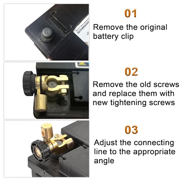 Batterifrånkopplare 12V Batteri Cut Off Switch Universal Zinklegering Batterifrånkopplare för 15,5-17mm Bilbatteripol (Svart) black