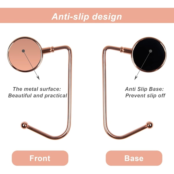 4-pack Strumpkrokar, för Mantelspisel, Metallkrokar med Halkskydd, för Juldekoration, Roséguld Rose Gold