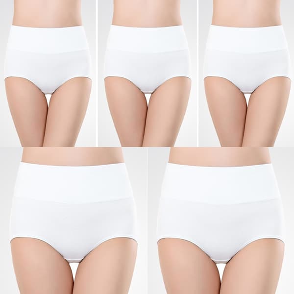 Trosor med hög midja (5-pack) Vit XL Vit White XL