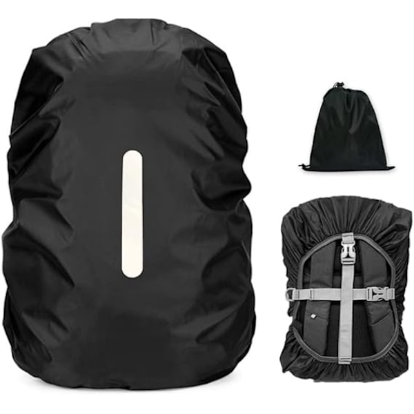 Vattentätt Ryggsäcksöverdrag, Reflex Ryggsäcksöverdrag, för Utomhusvandring Camping Resor Cykling, L (45-55L) L
