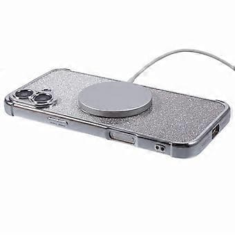 Fodral för iPhone 16 kompatibel med MagSafe Elektropläterad TPU Gradient Glitter Mobilskal (Stil A)