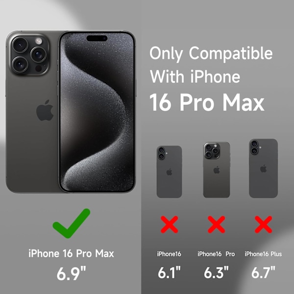 Flytande Silikon Skal för iPhone 16 Pro Max, Fullständigt Skyddande Skal, Mjukt Ultra Slim Telefonskal med Anti-Rep Mikrofiberfoder, 6.9\", Svart iPhone 16 pro max