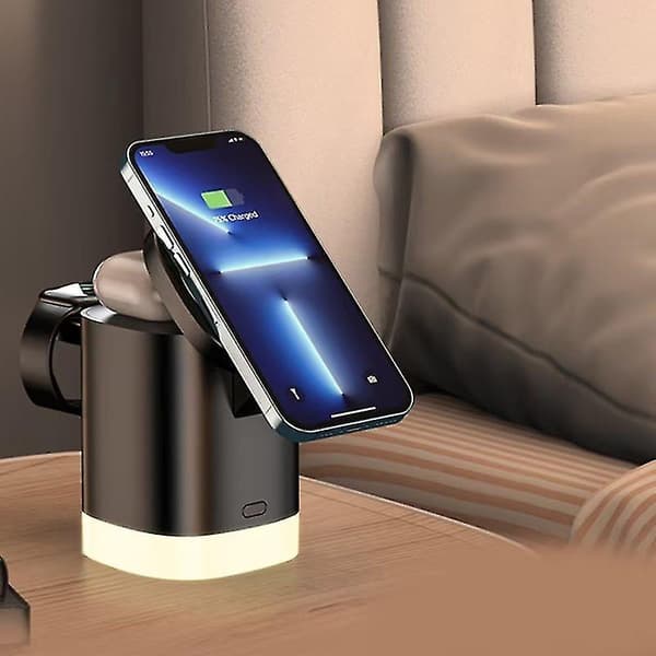3-i-1 trådløs lader kompatibel med iPhone