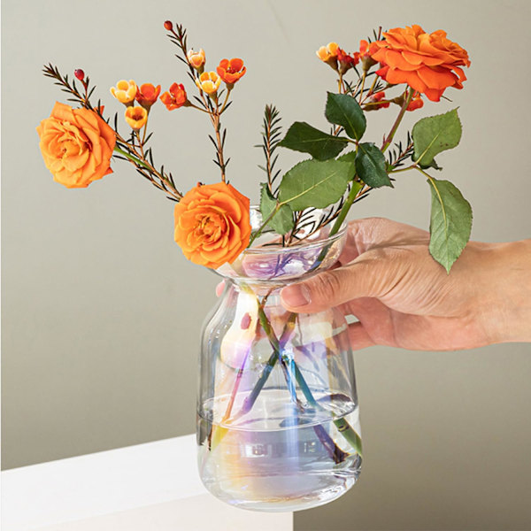 Gute Glasvaser för Dekoration, Blomvas för Heminredning, Moderna Dekorativa Blomvaser Centerpieces (Färgade)