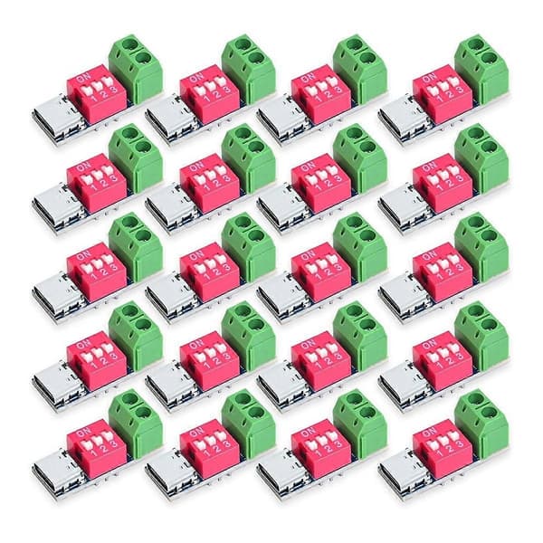 USB-C PD Trigger Board Modul PD/QC Decoy Hurtiglading USB Type-C til 12V Høyhastighetslader Strøm O 20pcs
