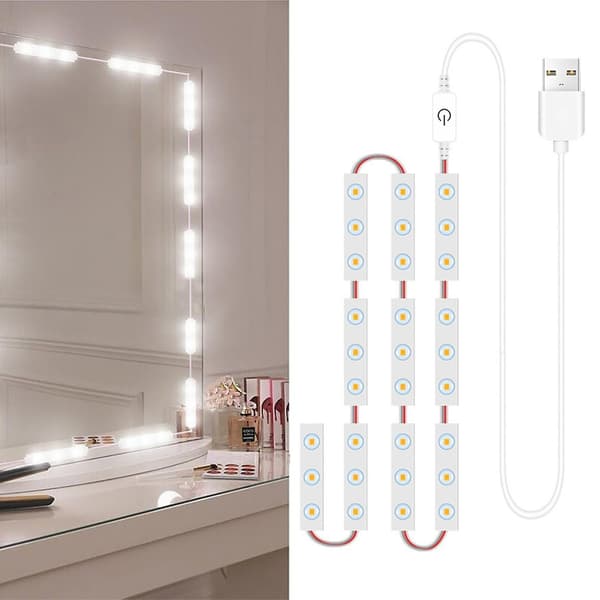 LED Makeup Spejllys 30LED Dæmpbar Touch Control Makeup Spejllys Badeværelsesspejllampe med