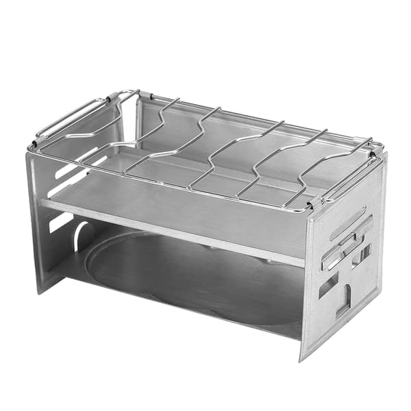 Bærbar foldbar campingovn i rustfrit stål til backpacking og grillning
