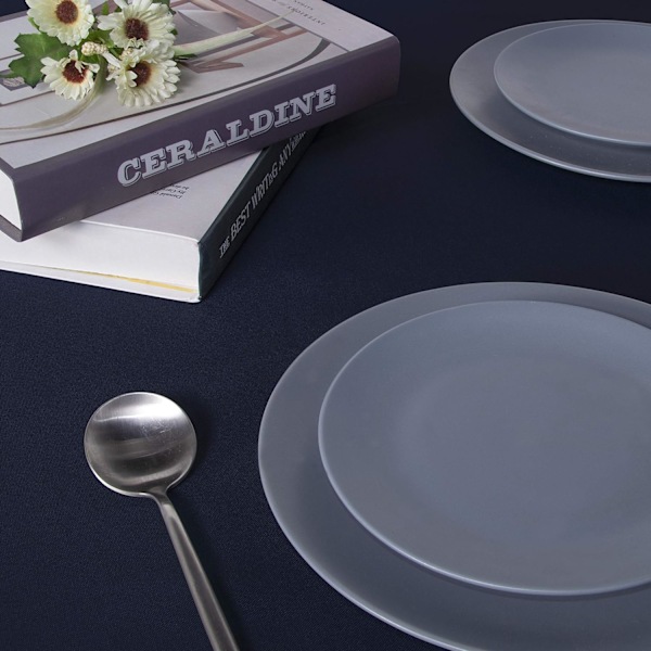 60\" x 102\" Rektangulär Duk, Fläck- och Skrynkelresistent, Tvättbar Dekorativ Bordsduk i Polyester, Bufféer och Camping, Marinblå navy