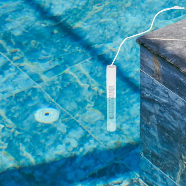 Letlæseligt flydende pooltermometer, velegnet til indendørs spabade og private pools.