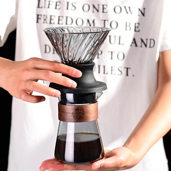 Immersion Kaffedrippare Switch Pour Over Drippare Immersion Drippare Switch Kaffebryggare Glas Kaffe-Svart Tekanna Black Teapot