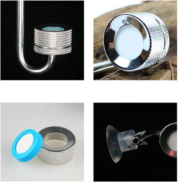 1 st Akvarium Atomizer, Vattenväxt Koldioxid Atomizer, Akvarium Co2 Kit för Akvarium Vattenväxt Aluminiumlegering 24mm Silver