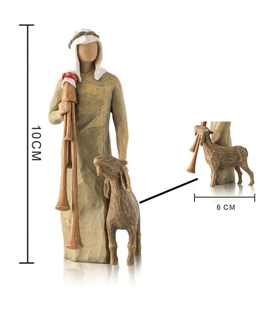 1 stk. Willow Tree Julekrybbe Figur Statuette Håndmalet Dekoration Julegave Julepynt Ornament E