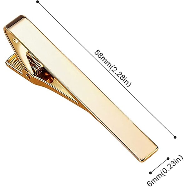 Slipsnålar för män, 3-pack Klassisk slipsnål Silver Guld Svart Slips Slips Bar Pinch Clips Lämplig för bröllopsdag