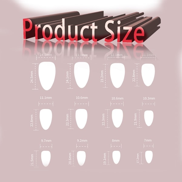 Franska Tippar Press-on Naglar med Kurvdesign Glansiga Röda Falska Naglar Linjestil Full Täckning Akryl Naglar Mode - Röd Kurva Red Curve