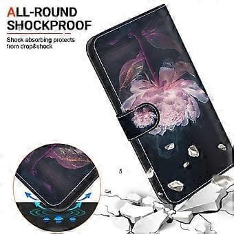 Läderfodral för Infinix Zero 30 5G med mönstertryck (Lila Pion)