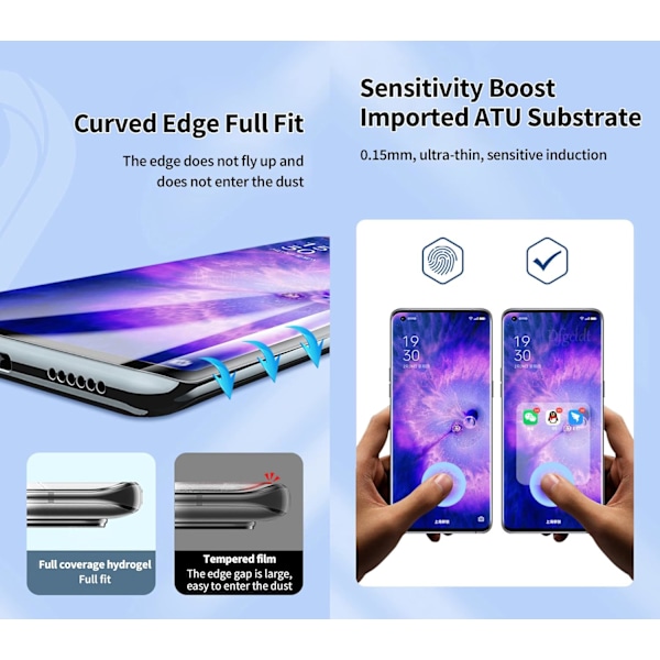 2 Stycken Nano Hydrogel Skyddsfilm för iPhone 14 6.1 Tum TPU Skärmskydd Fingeravtrycksupplåsning Explosionssäker Ej Härdat Glas iPhone 14