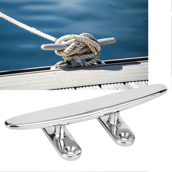 Båtklampe i rustfritt stål, speilpolert, båtlys tilbehørsbase, marinebase (15 cm)