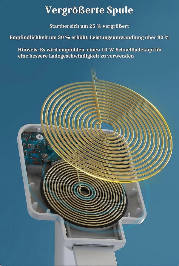 Foldbar trådløs oplader, trådløs oplader, smartphoneholder