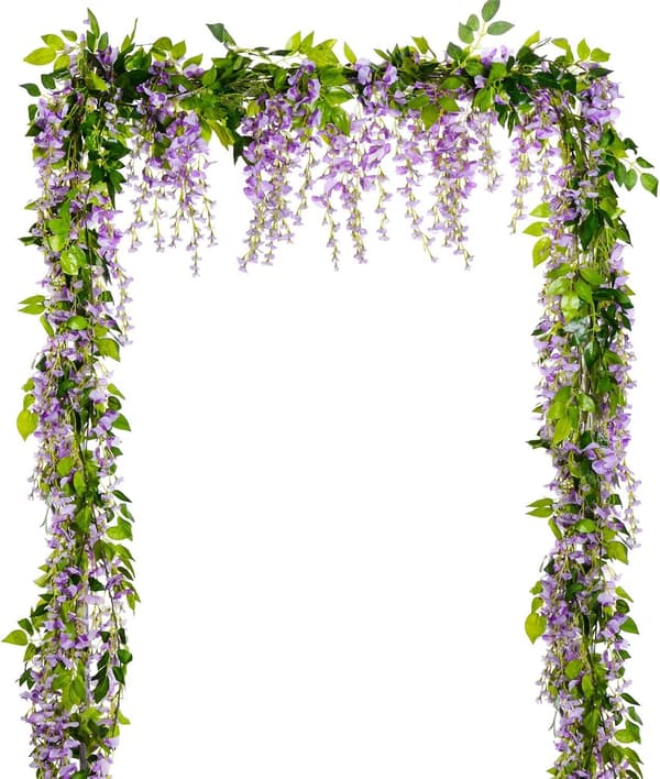 Kunstig Blåregn Blomsterkrans, Kunstig Blåregn Ranke