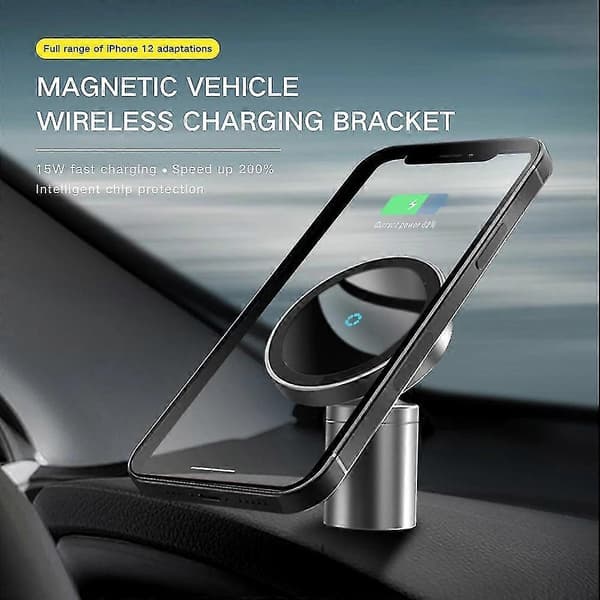 15W Magnetisk Biltelefonholder Trådløs Oplader til iPhone 12 11 Pro Max