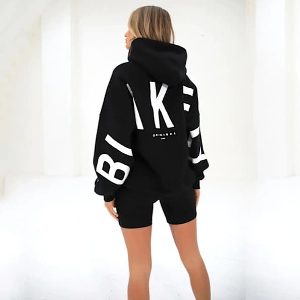 Blakely Hættetrøje - Langærmet Hættetrøje til Kvinder, Pullover Sweatshirt, Casual Top Lyseblå, S