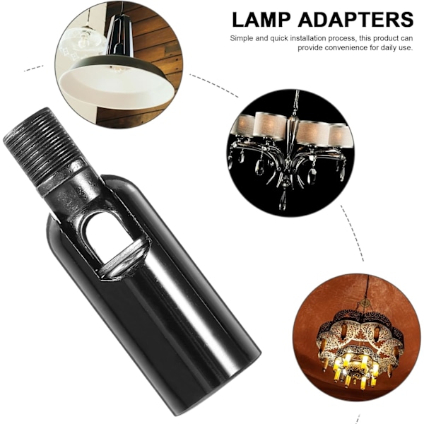 2 st Lutande Taklampa Adapter, 180 Graders M10 Gänga Hängadapter, Ljuskrona Spår Upphängningstillbehör