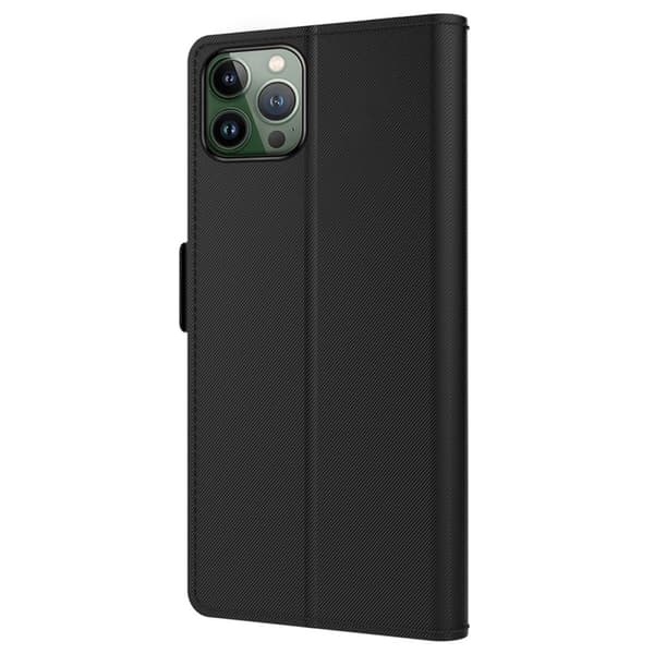 Tyylikäs iPhone 14 Pro -kuori meikkipeilillä - Musta Black black