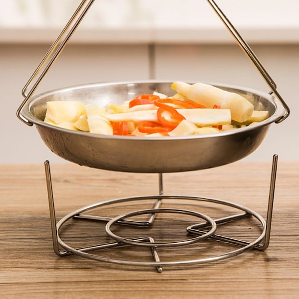 Ångställ, Ångställningsställ, Ångkorg, Kraftig rostfri metall multifunktion (5,9\" diameter X2\" hög) M