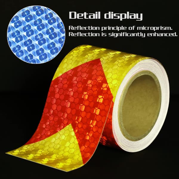 Reflextejp, 2 Rullar 3m x 5cm Vattentät Reflextejp, Hög Synlighet Reflektor Tejp Reflex Säkerhetsmarkering Varningstejp