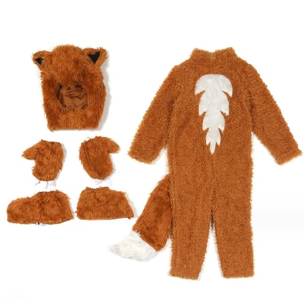 Fleece-kostyme med revepels for barn - L L