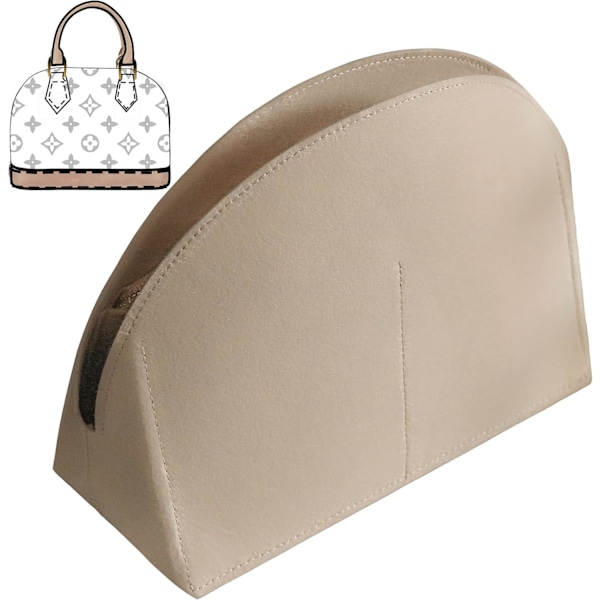 Handväskorganisatör för Alma Insert, Filtväska Organisatör Plånboksinsats för Alma BB Insert Organisatör (BB, beige) Beige